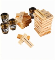 Juego de Construcción de Madera para Beber, Bloques de Construcción, Torre de Bebidas, Color Personalizado para Fiestas de Club, Educación Infantil, OEM/ODM