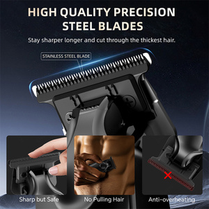 Bộ máy cắt tỉa lông đa chức năng, lưỡi gốm, chống nước, sạc lại được, tốc độ 5000 vòng/phút, đầu cắt sát, dùng cho lông trên cơ thể, sử dụng cổng USB, dành cho gia đình - Product Image 5