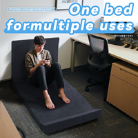 Matelas en mousse à mémoire de forme personnalisable à quatre volets housse en tissu lavable moderne pour la maison hôpital voyage-couchage d'invité pliable complet