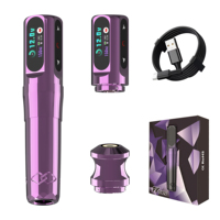 Paarse kleur hete aanbieding draadloze tattoo machine pen met hoge capaciteit voor permanente make-up