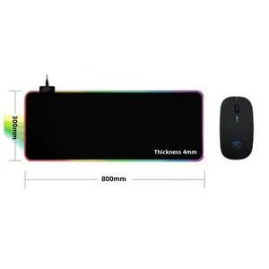 定制2/3/4/5/6毫米CE FCC ROHS皮革漂亮鼠标垫RGB游戏鼠标垫