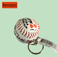 Mini porte-clés de baseball en PVC coloré, en cuir, personnalisé, brillant, pour cadeaux promotionnels, compétitions, souvenirs, artisanat, marque Gloroad