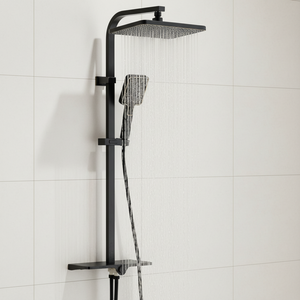 Juego de Columna de Ducha Ajustable con Cabezal de Lluvia, Montado en la Pared, de Acero Inoxidable, para Ahorro de Agua, para Baño - Product Image 2