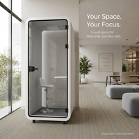 Cabine téléphonique de bureau multifonctionnelle insonorisée professionnelle en acier moderne, mobile et à faible bruit, avec dimensions personnalisables