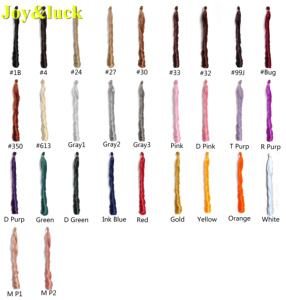 Extensions de Cheveux Synthétiques Boucles Spirales Françaises Lisses <span class=keywords><strong>pour</strong></span> Tresses Africaines en Gros 150g - Product Image 3