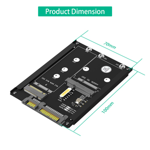 Soporte 2 en 1 NGFF M.2 B Key/B&M Key MSATA 2.5 para SSD III de 6Gbps con marco compatible con SATA3 2230 2242 2260 2280 MSATA y B Key - Product Image 3
