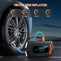 Démarreur portable 12V 6000A 29800mAh pour voitures et camions avec compresseur d'air et souffleur, batterie anti-étincelles, fabricant OEM