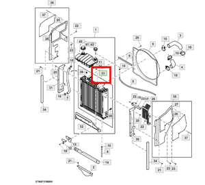 Высококачественный радиатор RE212289 подходит для JD 5525N 5415 5715 5725 5101EN 5093E - Product Image 3