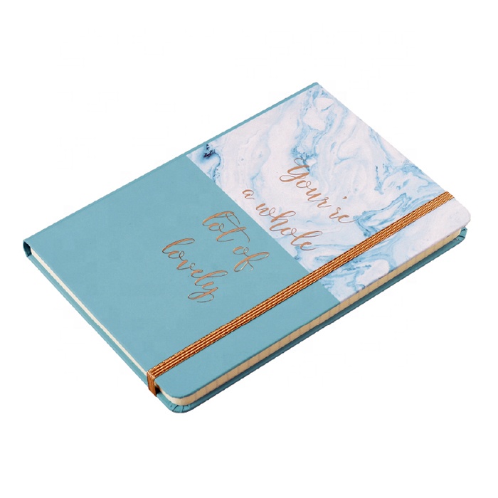 Пользовательский блокнот A5 в твердой обложке с точечной мраморной точкой