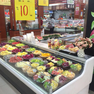 Mostrador de carnicería comercial con puerta abierta, refrigerador de exhibición de pollo y pescado, refrigerador de carne para escaparate de delicatessen - Product Image 2