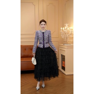 9108 [<span class=keywords><strong>Greo</strong></span> Classic] Stile Autunno/Inverno - Top a Rete con Perline e Strass, Effetto Due Pezzi, Vita Alta, Vestibilità Slim, Lavorazione Artigianale - Product Image 6