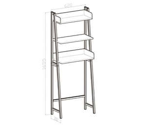Nouveau produit : Étagère de douche, organisateur de salle de bain, étagère industrielle pour la maison et le bureau, étagères de rangement en <span class=keywords><strong>bambou</strong></span> pour salle de bain - Product Image 5