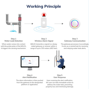 Localizzatore di perdite d'acqua che trova wireless profesional ronzio di protezione da allarme personalizzato rilevatore di perdite d'acqua sensore tracker per impianti idraulici - Product Image 5