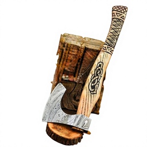 Hacha de Acero al Carbono Personalizada OEM de Venta Caliente con Mango de Madera Dura para Acampar, Cortar Leña, Trabajos de Jardinería y Uso en Exteriores - Product Image 3