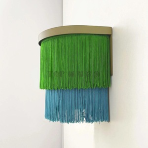French Style Double Layer Tassel Wall <b>Lamp</b> E27 Energy Saving Bulb For Living Room Bedroom <b>Study</b> Home Decoration - Product Image 3