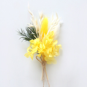 Boho Nhỏ Màu Đỏ Cam Trắng Bé Hơi Thở Bó Hoa Mini Khô Bó Hoa Cổ Tay <span class=keywords><strong>Corsage</strong></span> Hoa Cho Đám Cưới - Product Image 6