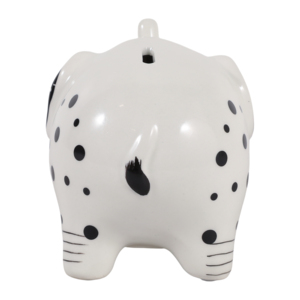 Salvadanaio a forma di elefante in gres, scultura decorativa per casa, ufficio, camera, mensola - Product Image 5