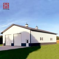 Bâtiments métalliques préfabriqués à grande portée ZTSS avec structure galvanisée, entrepôts stables, structures en acier, prix abordable