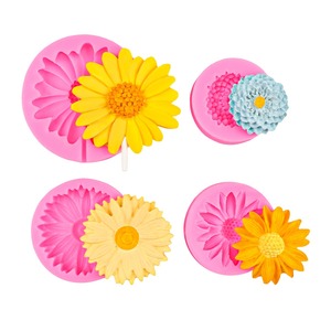 Moule en silicone pour bougie d'aromathérapie de haute qualité en forme de fleur de marguerite, résistant à la chaleur, pour décoration intérieure, vente en gros - Product Image 2