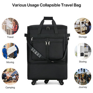 Bolsa de Viaje Plegable con Ruedas, Bolsa de Lona Enrollable, <span class=keywords><strong>Maleta</strong></span> Grande para Hombre y Mujer Sin Asa Telescópica - Product Image 6