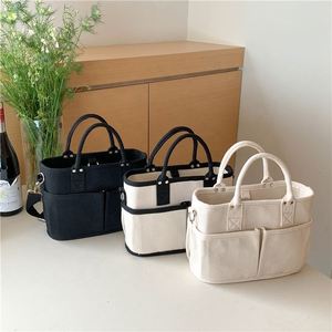 Sacs à bandoulière pour femmes, grande capacité, sacs messager carrés, sacs fourre-tout en toile - Product Image 2