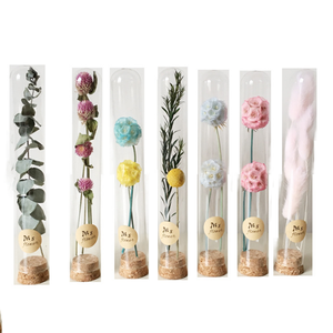 Tubes à essai transparents avec fleurs séchées et <span class=keywords><strong>bouchon</strong></span> en liège, <span class=keywords><strong>vase</strong></span> en verre - Product Image 2