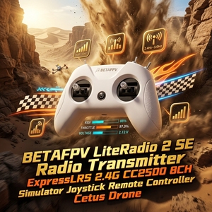 Émetteur radio BETAFPV LiteRadio 2 <span class=keywords><strong>SE</strong></span> ExpressLRS 2.4G CC2500 8CH, simulateur, joystick, télécommande, drone Cetus - Product Image 1