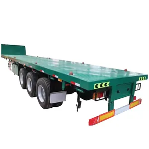 二手集装箱底盘拖车40英尺可扩展集装箱拖车运输集装箱食品拖车