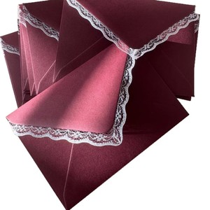 Custom Luxury Velvet-Lined Wallet <b>Envelopes</b> Manufacturer Wholesale <b>Wedding</b> <b>Invitations</b> Monogram Stationery UV Printed Foil - Product Image 1