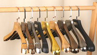 Ensemble de cintres en tissu or et argent, cintres en plastique brillant pour vêtements, cintres personnalisés en or pour vêtements