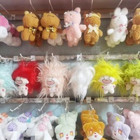 Vente en gros usine de mini jouets en peluche, porte-clés lapin en peluche, animaux en peluche de 4 pouces (10-15 cm), jouets en peluche anime pour machine à griffes