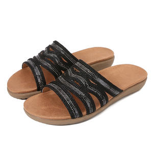 Sandales plates bohèmes d'été 2025 Yasirun pour femmes, grande taille, avec strass, confortables, en PVC, style ballerine, formelles - Product Image 5