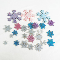 Pince à cheveux Elsa Flocon de Neige Scintillant en Tissu Dessin Animé Mignon - Petite Décoration Capillaire Brillante de Noël pour Femme