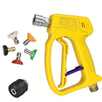 Pistolet de lavage de voiture électrique haute pression 4500 psi moderne NBT avec lance courte pivotante intégrée autobloquante de 3/8 pouce et déclencheur