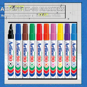 Pennarelli <span class=keywords><strong>Artline</strong></span> Original Factory EK-70 con Punta Tonda, Cancellabili a Secco e a Umido, Larghezza di Scrittura 2-5mm, Set di Colori - Product Image 2