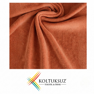 Tissu Velours Tricoté en Coton Terracotta Premium 240 g/m² 80/20 Coton Polyester en Rouleau pour Vêtements en Gros - Product Image 2