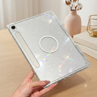 Étui magnétique brillant pour tablette Samsung Galaxy Tab S9 FE Plus S10 Plus 2024 12,4 pouces S9 Plus 2023 Tab S9FE Plus, étui transparent