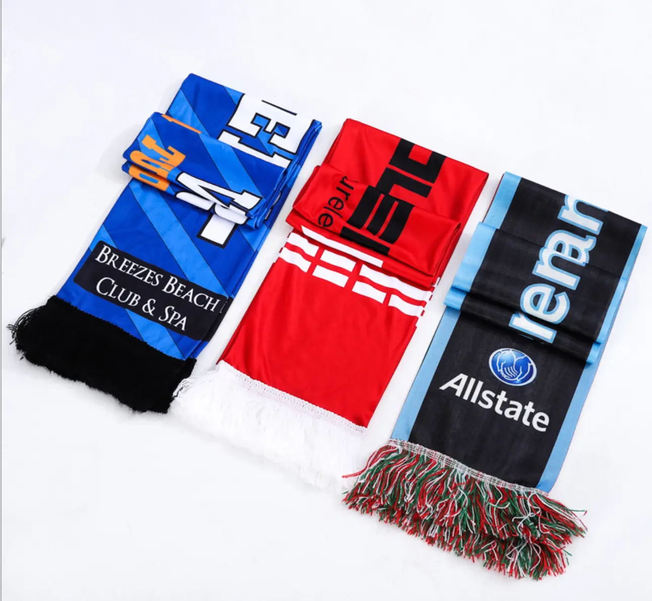 Écharpe de football personnalisée Redsun, brodé, foulard, collection