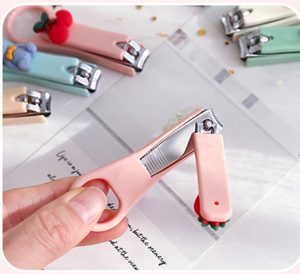 Cortauñas plegable con dibujos animados para niños, cortador <span class=keywords><strong>de</strong></span> <span class=keywords><strong>uñas</strong></span> portátil con frutas, animales, antisalpicaduras, para manicura - Product Image 4