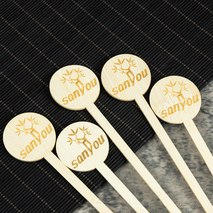 Bastoncini da tè in bambù usa e getta personalizzabili con logo, a basso MOQ, del marchio <span class=keywords><strong>San</strong></span> You, accessori per tè salutari - Product Image 5
