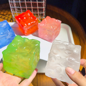 ของเล่นบีบยืดหยุ่นรูปชีสใสขนาดใหญ่ยักษ์ ASMR วาสลีน ฟิลลิ่ง ทรานส์เพอร์แคนท์ จัมโบ้ สนุก ไม่ฟู ไม่ยืด ของเล่นบีบยืดหยุ่นสำหรับงานปาร์ตี้ - Product Image 1