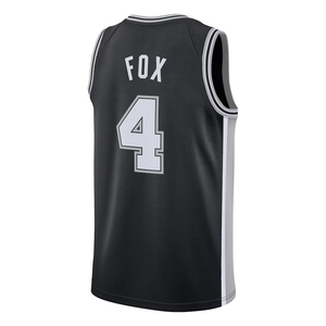 San Antonio pour hommes 2025 # 4 Maillots de basket personnalisés Fox, chemises brodées, uniformes pour jeunes - Product Image 2