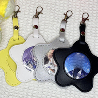 Pochette de rangement et de présentation en cuir PU en forme d'étoile de 58 mm pour badges, porte-clés, épingles et broches d'anime, accessoires de collection pour Itabag
