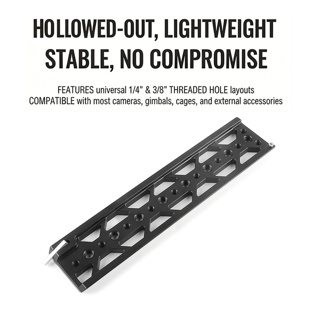 10 Inch Lightweight Dovetail Sliding Plate Universal Compatibility for Most Camera Gimbal Cage 250mm Dovetail Base Plate