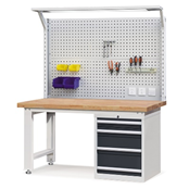 Table de travail d'établi multifonctionnelle en chêne <span class=keywords><strong>massif</strong></span> en option pour garage d'atelier Excellence fonctionnelle E221431-12 - Product Image 5