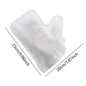 Gants de nettoyage multifonctionnels non tissés, dentelés, électrostatiques, pour l'élimination de la poussière, blancs, 23x20cm, usage domestique - Product Image 5