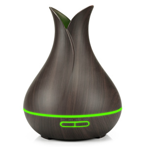 Humidificador JCYS-088 con Diseño de Pétalos de Madera, Difusor de Aroma de 400 ml con Luz LED para Uso Doméstico - Product Image 1