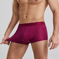 Culotte respirante en soie pour homme, sous-vêtement confortable, couleur unie, tissu oem, offre spéciale