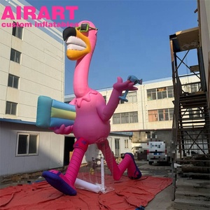 Ballon d'arche flamant rose d'été à thème parc forestier, grande porte flamant rose gonflable fabriquée en usine pour la décoration publicitaire - Product Image 5