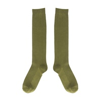 Chaussettes Femme Vert Kaki Personnalisées Taille Unique Automne Usage Quotidien Épaisses Respirantes Anti-Bactériennes en Coton avec Revers et Design Corporel